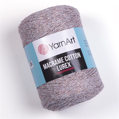 Пряжа YarnArt Macrame Cotton Lurex 75% хлопок/13% полиэстер/12% металлик 250г №727 - фото 18791