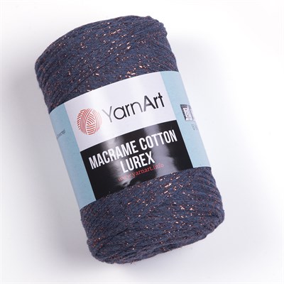 Пряжа YarnArt Macrame Cotton Lurex 75% хлопок/13% полиэстер/12% металлик 250г №731 Синий - фото 18795