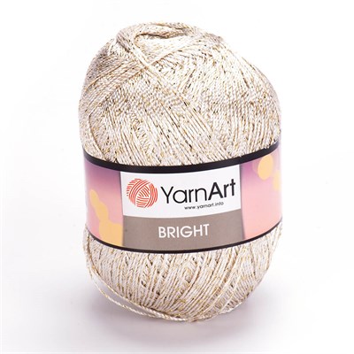 Пряжа YarnArt Bright 80% полиамид/20% люрекс, 90г/340м №101 Молочный 107162 - фото 19026