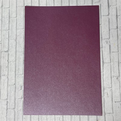 Кардсток жемчужный бордо базовый А4 1 лист  - фото 19913