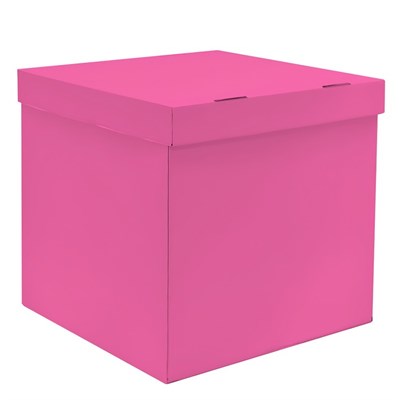 Коробка д/воздушных шаров Розовая, 60*60*60см - фото 20477