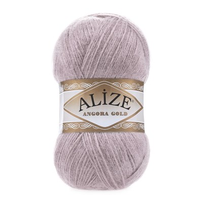 Пряжа Alize Angora gold 80% акрил/20% шерсть 100гр, цв.163 Серая роза 108248 - фото 20537