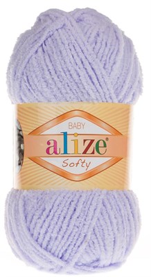 Пряжа Alize Baby Softy микрополиэстер 100% №146 Бледно-сиреневый 108249 - фото 20538