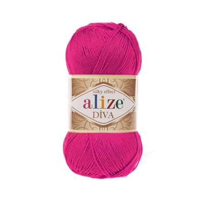 Пряжа Alize Diva 100% микрофибра цв.149 Фуксия 108267 - фото 20555