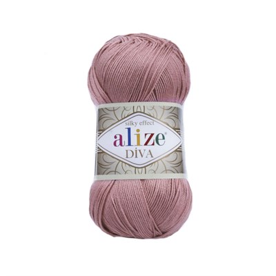 Пряжа Alize Diva 100% микрофибра цв.354 Сухая роза 108268 - фото 20556