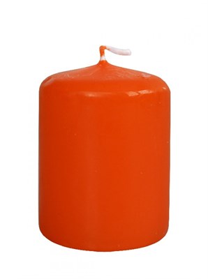 Свеча классическая пеньков 50*40мм цв. оранжевый  - фото 20704
