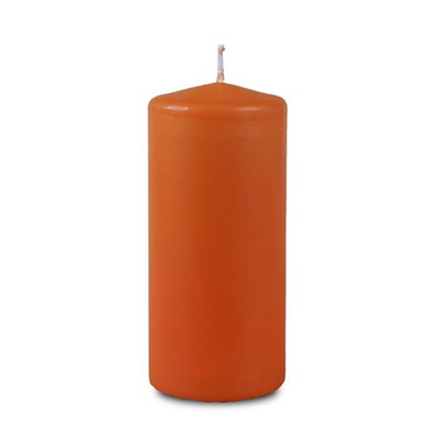 Свеча классическая пеньков 50*115мм цв. оранжевый - фото 20810