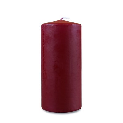 Свеча классическая пеньков 60*125мм цв. бордовый - фото 20820