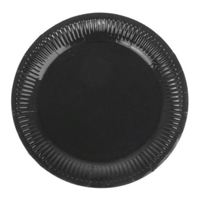 Набор одноразовых тарелок 16см 10шт, цв черный  - фото 21106