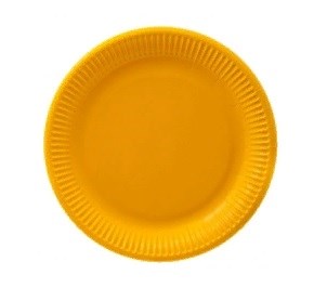 Набор одноразовых тарелок 16см 10шт, цв оранжевый  - фото 21112