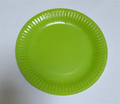 Набор одноразовых тарелок 16см 10шт, цв салатовый - фото 21113