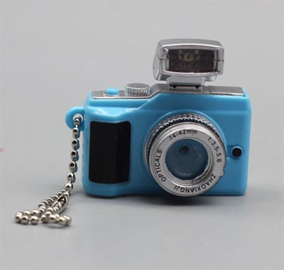 Кукольный фотоаппарат 4*4 см, голубой, 1 шт - фото 21272