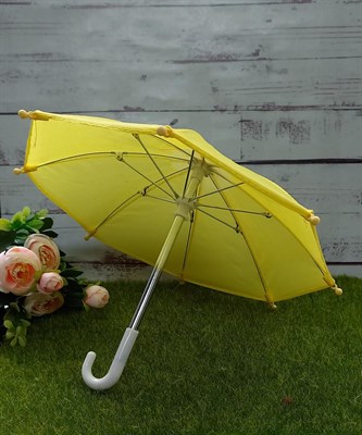 Зонтик для игрушек 21см, цв желтый - фото 21341