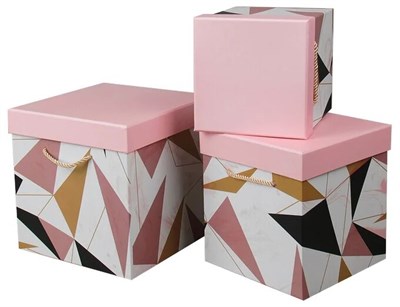 Коробка подарочная Абстракция куб 14,5*14,5*17см - фото 21714