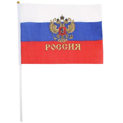Флаг Россия триколор 20см  - фото 21846