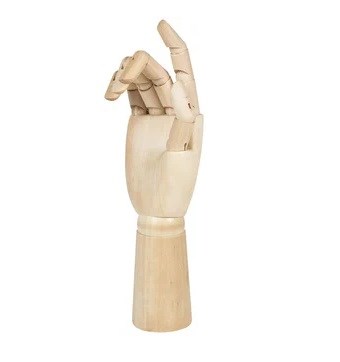 Деревянная модель-манекен рука левая 18см  - фото 22391