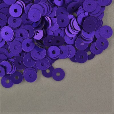 Пайетки плоские d8мм 10г цв. фиолетовый - фото 22986