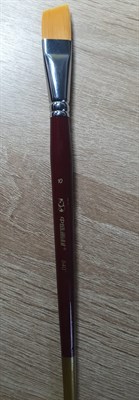 Кисть синтет Китай скошенная №10 1шт длинная ручка - фото 23234