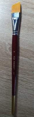 Кисть синтет Китай скошенная №12 1шт длинная ручка - фото 23235