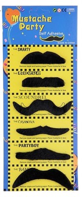 Карнавальные усы Mustache party, н-р 6шт - фото 23241