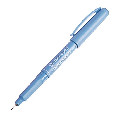 Ручка капиллярная Centropen "Document 2631" синяя, 0,1мм - фото 24204