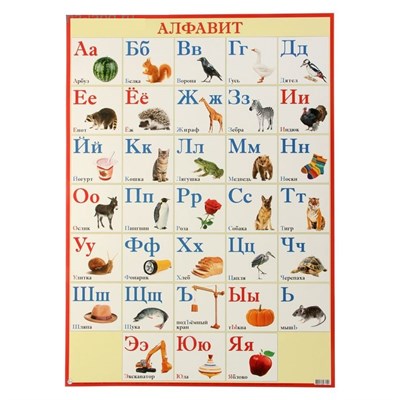 Плакат "Русский алфавит" А2 - фото 24259