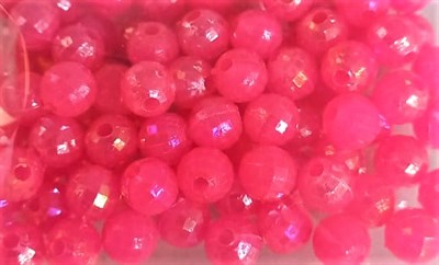 бусины пластик 6мм 10гр в граненые, цв розовый  - фото 24787