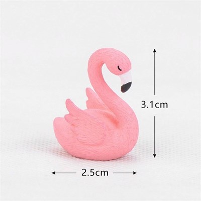 Фламинго с расправленными крыльями мини-фигурка 3,1*2,5см - фото 24943