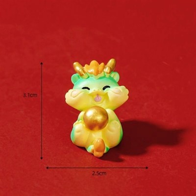 Дракон с золотым шаром мини-фигурка 3,1*2,5см - фото 25065