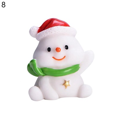 Снеговик сидит мини-фигурка 3*2,5см  - фото 25361