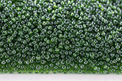 Бисер Чехия preciosa 5гр цв.56120 зеленый прозрачный блестящий - фото 25541