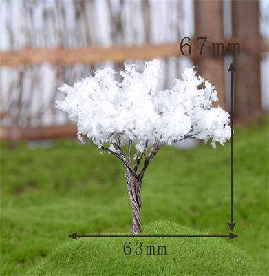 Дерево миниатюрное, Сакура белая 6,5см - фото 25632