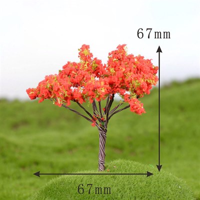 Дерево миниатюрное, Клен красный 6,5см - фото 25960