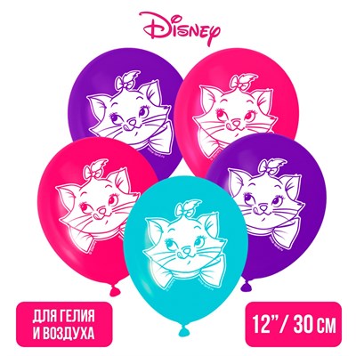 Воздушные шары 12" «С Днем Рождения», Коты-аристократы, 5шт - фото 26101