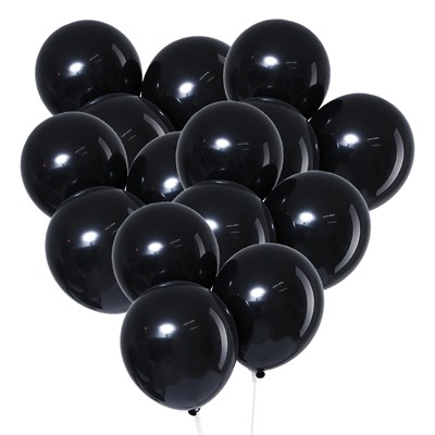Н-р воздушных шаров 12", "пастель", цвет черный, н-р 5шт  - фото 26104