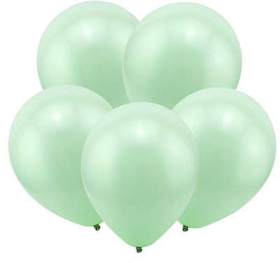Н-р воздушных шаров 12", "пастель", цвет мятный, н-р 5шт  - фото 26125