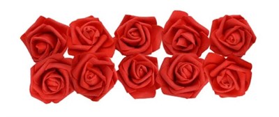 головка розы фоам 5см 10шт, цв красный - фото 26247