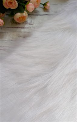 Мех искусственный длинноворсовый 40*50 см, цв белый - фото 26608
