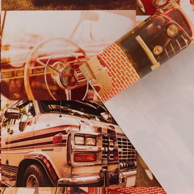 Бумага упаковочная глянцевая «Ретро», 70×100см - фото 29467