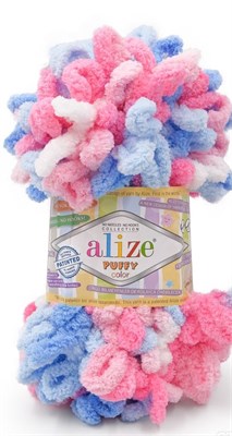 Пряжа Alize Puffy Color 100% Микрополиэстер 100гр №6525 - фото 29794