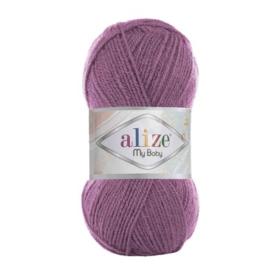 Пряжа Alize My Baby 100% акрил, 50г №28 Сухая роза 115526 - фото 29809