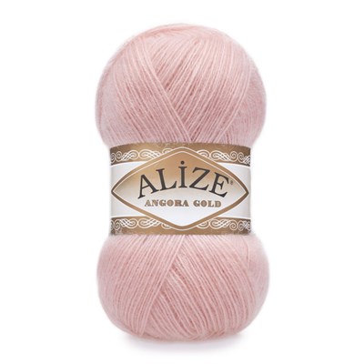 Пряжа Alize Angora gold 80% акрил/20% шерсть 100гр, цв.363 Светло-розовый 115573 - фото 29836