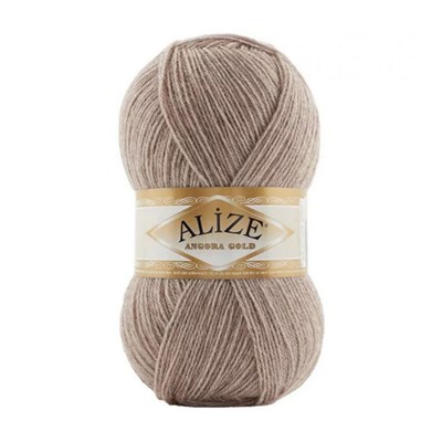 Пряжа Alize Angora gold 80% акрил/20% шерсть 100гр, цв.461 Кофе с молоком 115575 - фото 29837