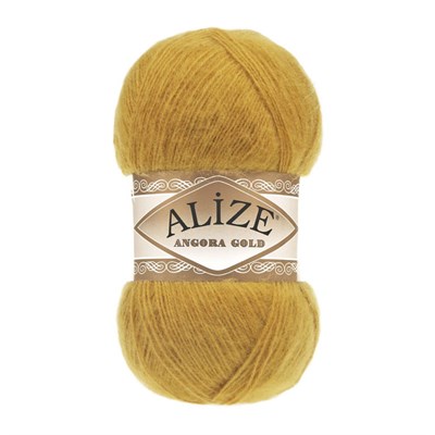 Пряжа Alize Angora gold 80% акрил/20% шерсть 100гр, цв.02 Шафран 115580 - фото 29840