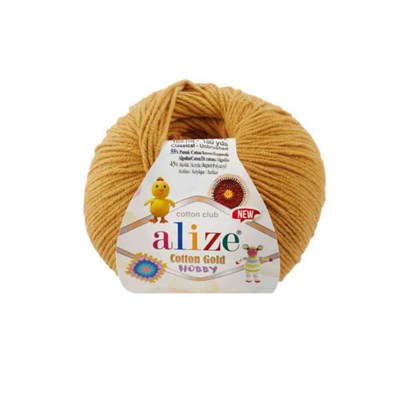 Пряжа Alize Cotton Gold Hobby new 55% хлопок/45% акрил, 50г №02 Шафран 115681 - фото 29893