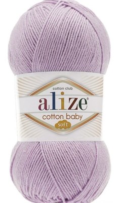 Пряжа Alize Cotton Baby Soft 50% хлопок/50% акрил, 100г №27 Лиловый 115696 - фото 29906