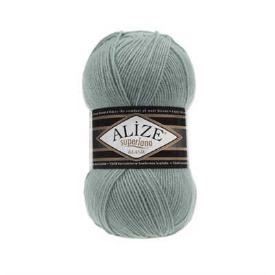 Пряжа Alize Superlana Klasik 25% шерсть/75% акрил, 100г №463 Мята 115771 - фото 29967