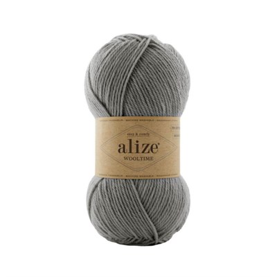 Пряжа Alize Wooltime 75% шерсть/25% полиамид, 100г №21 Серый 115786 - фото 29974