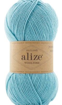 Пряжа Alize Wooltime 75% шерсть/25% полиамид, 100г №522 Голубой 115790 - фото 29978