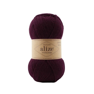 Пряжа Alize Wooltime 75% шерсть/25% полиамид, 100г №578 Темно-бордовый 115810 - фото 29989